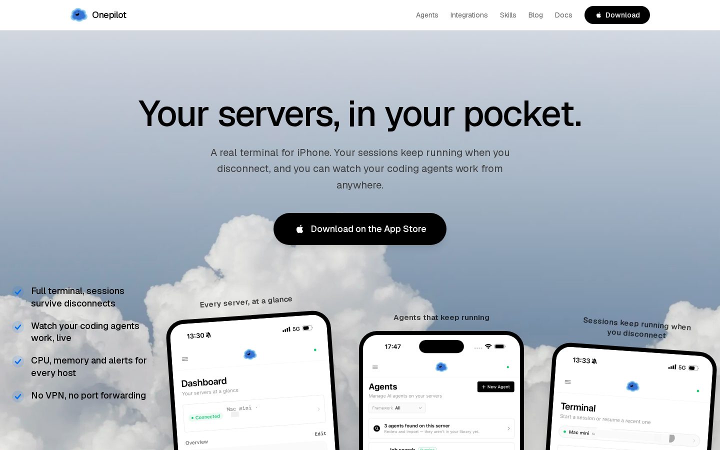 Onepilot Homepage