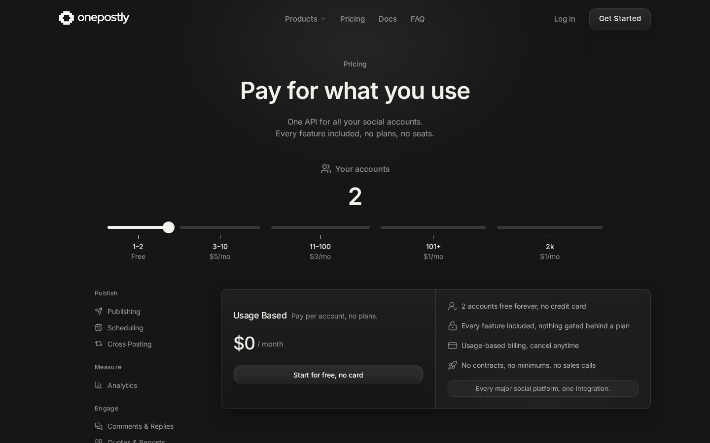Onepostly Pricing
