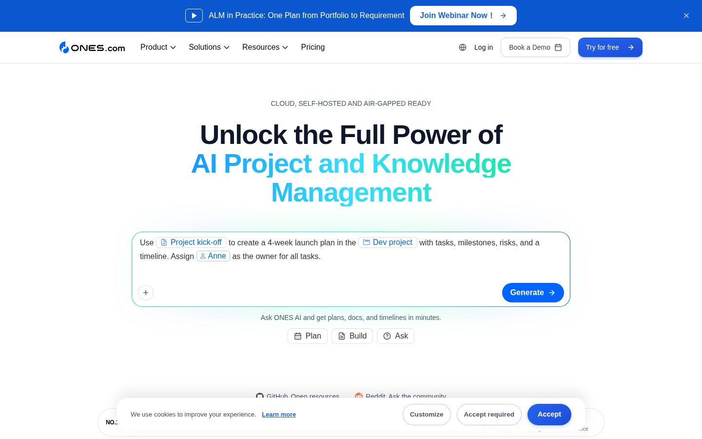 ONES.com Homepage