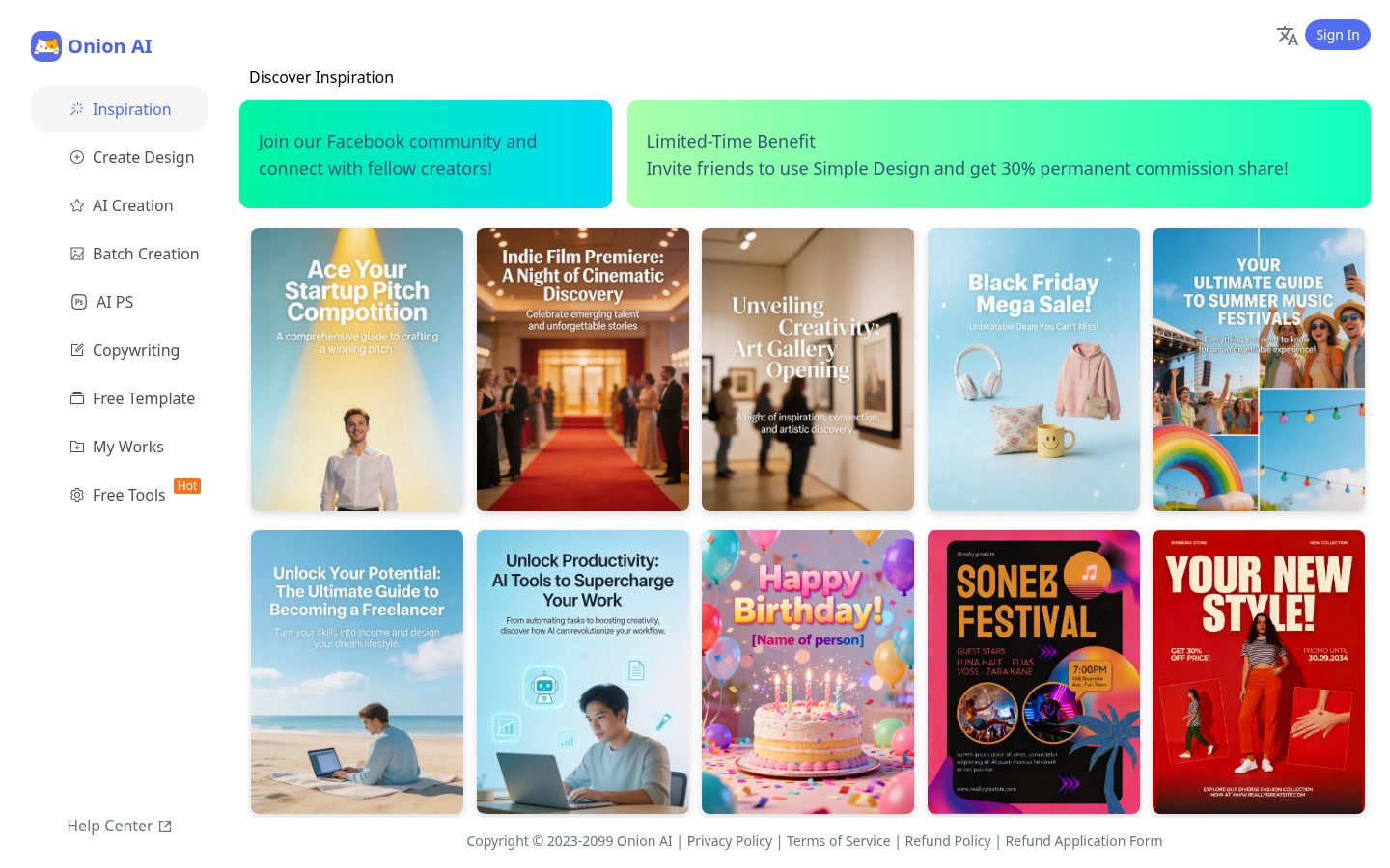Onion AI Homepage