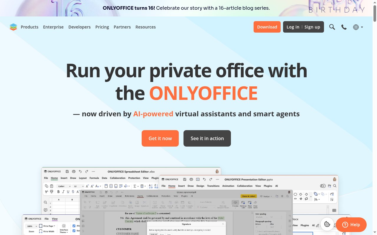 Online Office Applications for business homepage