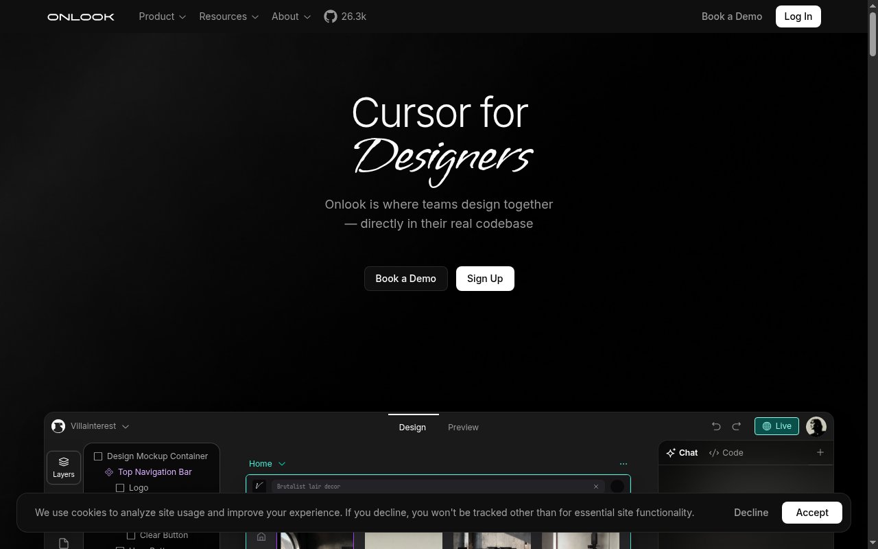 Onlook homepage