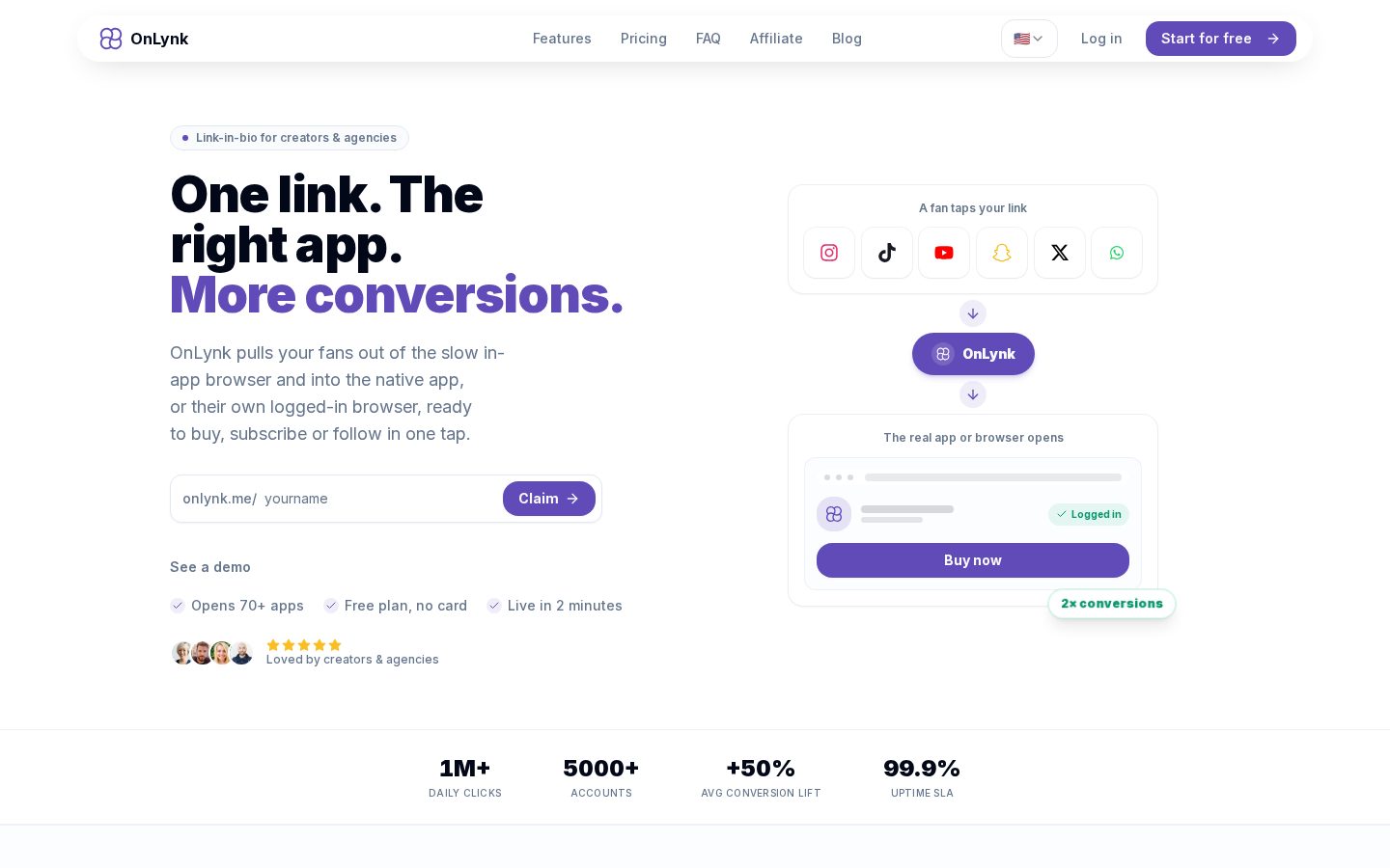OnLynk Homepage