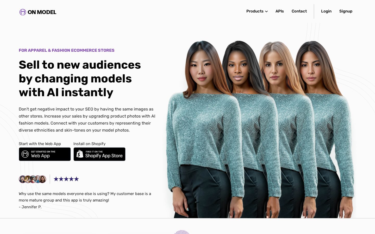 OnModel.ai Homepage