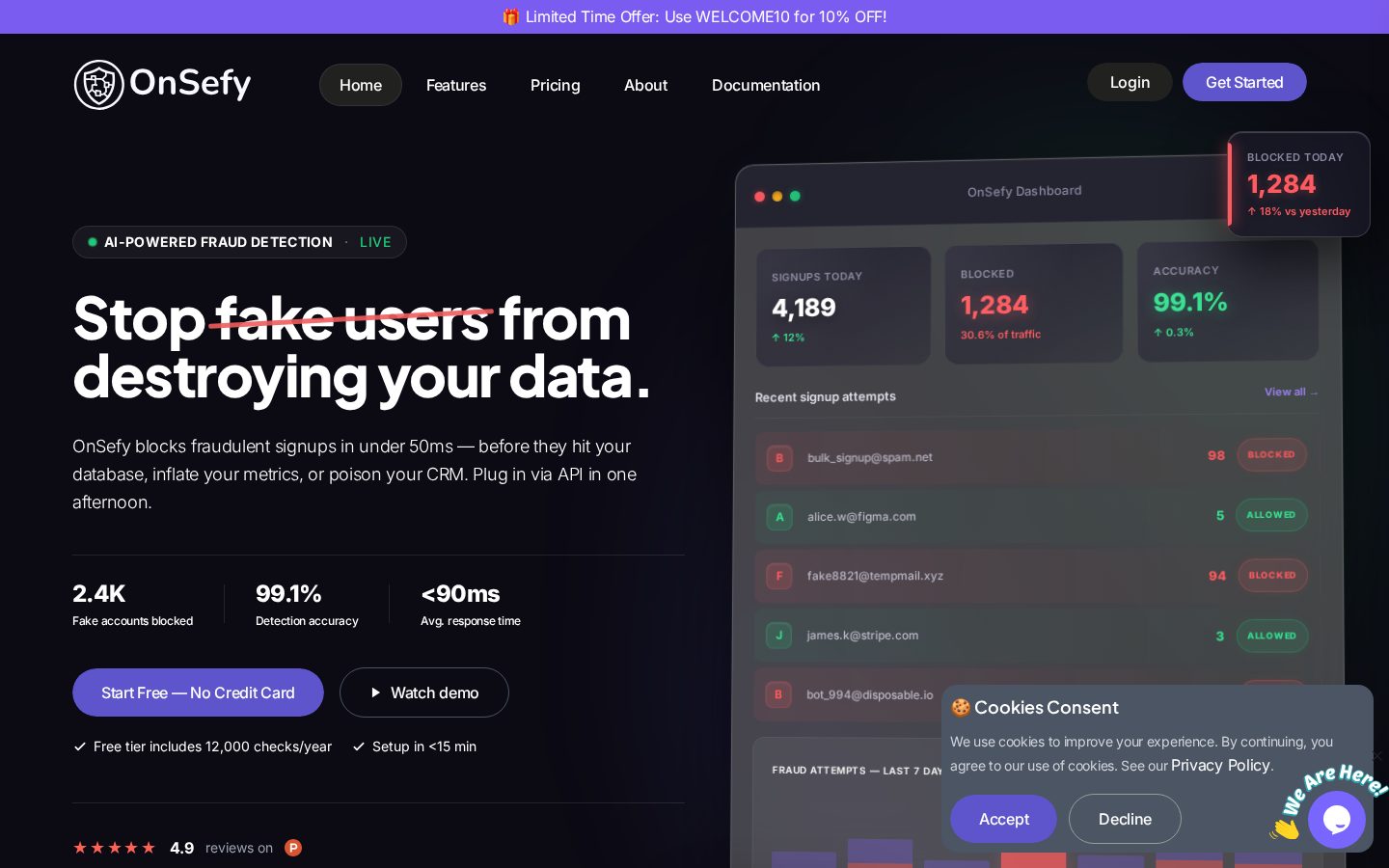 OnSefy Homepage