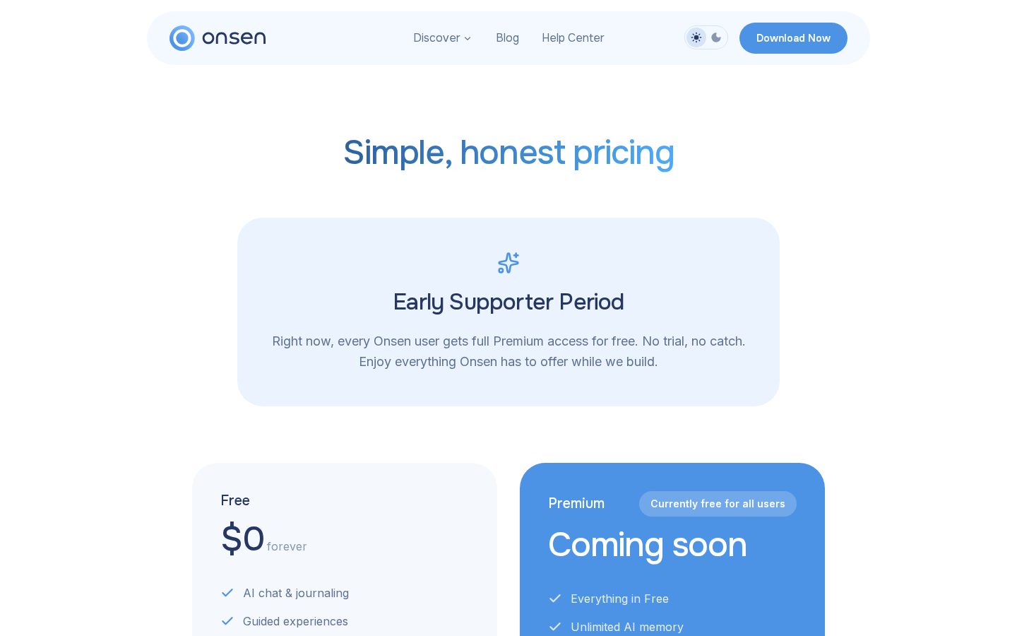 Onsen Pricing