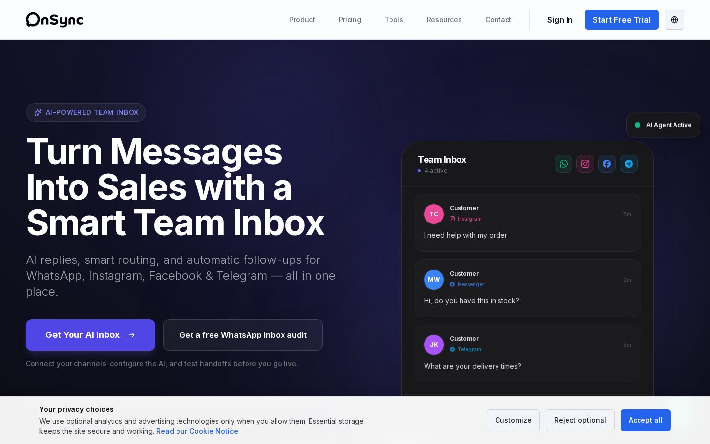 OnSync Homepage