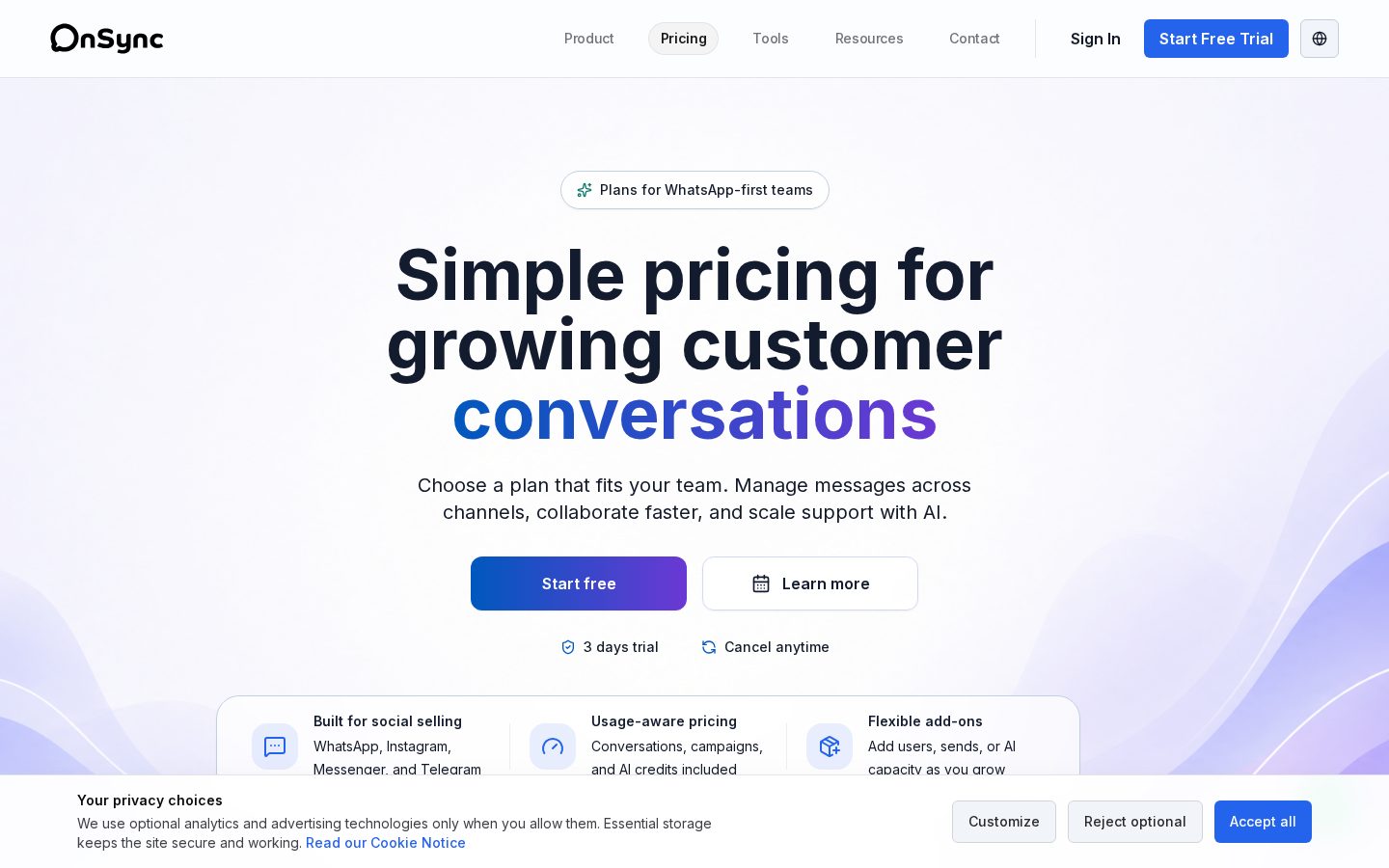 OnSync Pricing