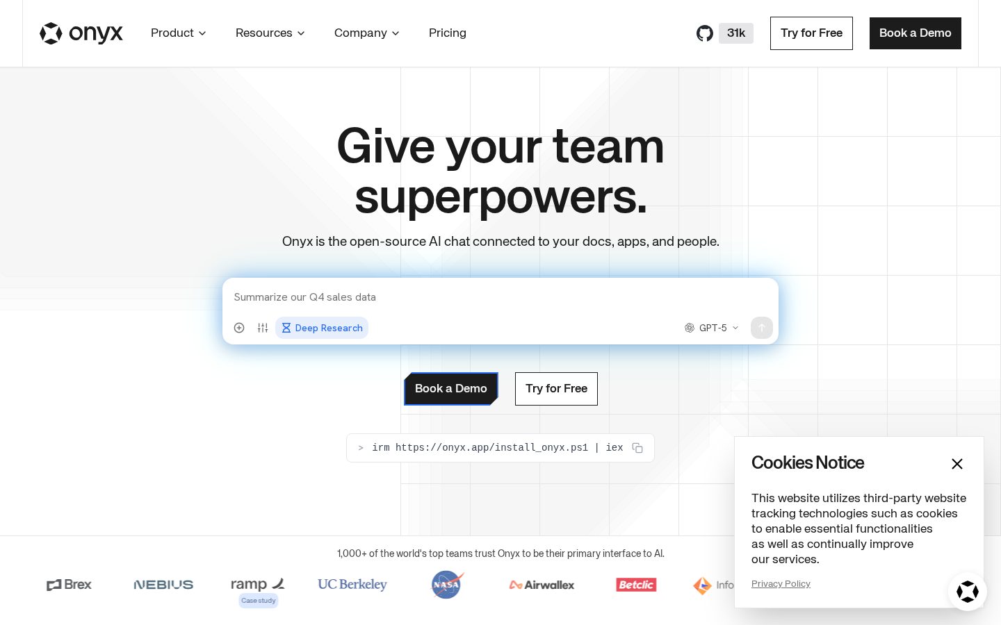 Onyx Homepage