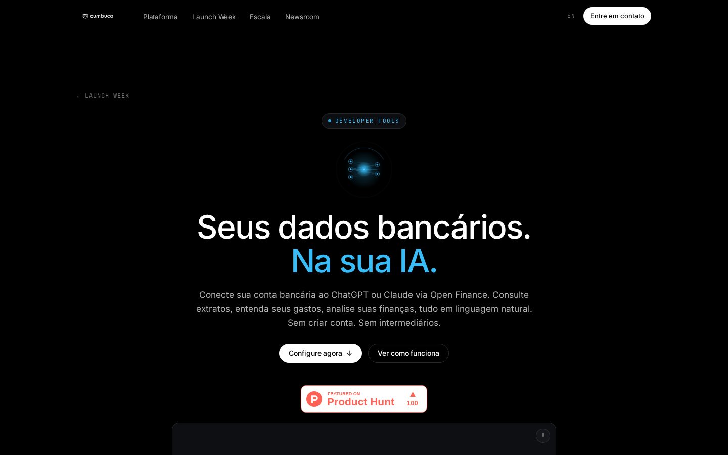 Open Finance MCP Homepage