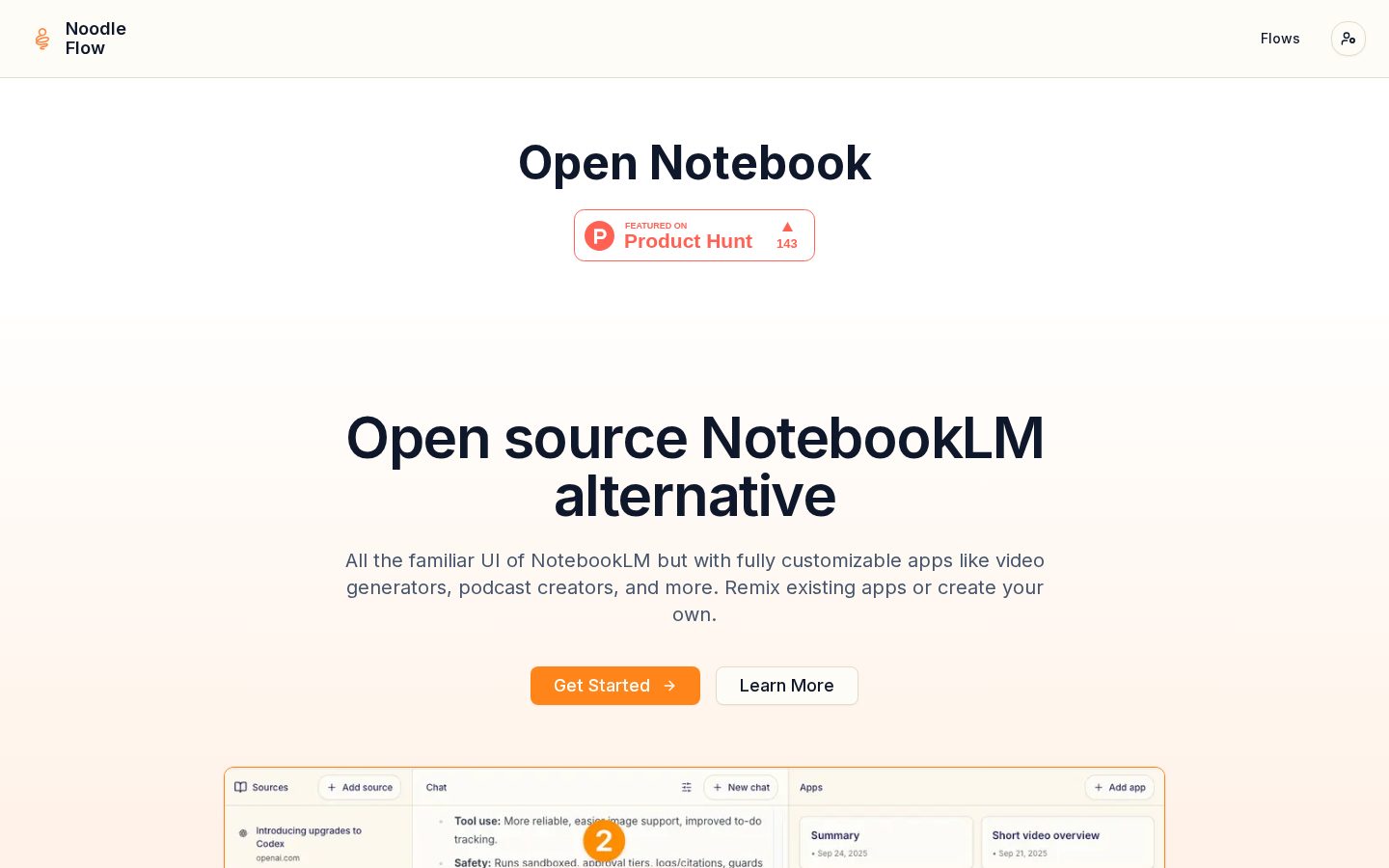 Open Notebook Homepage