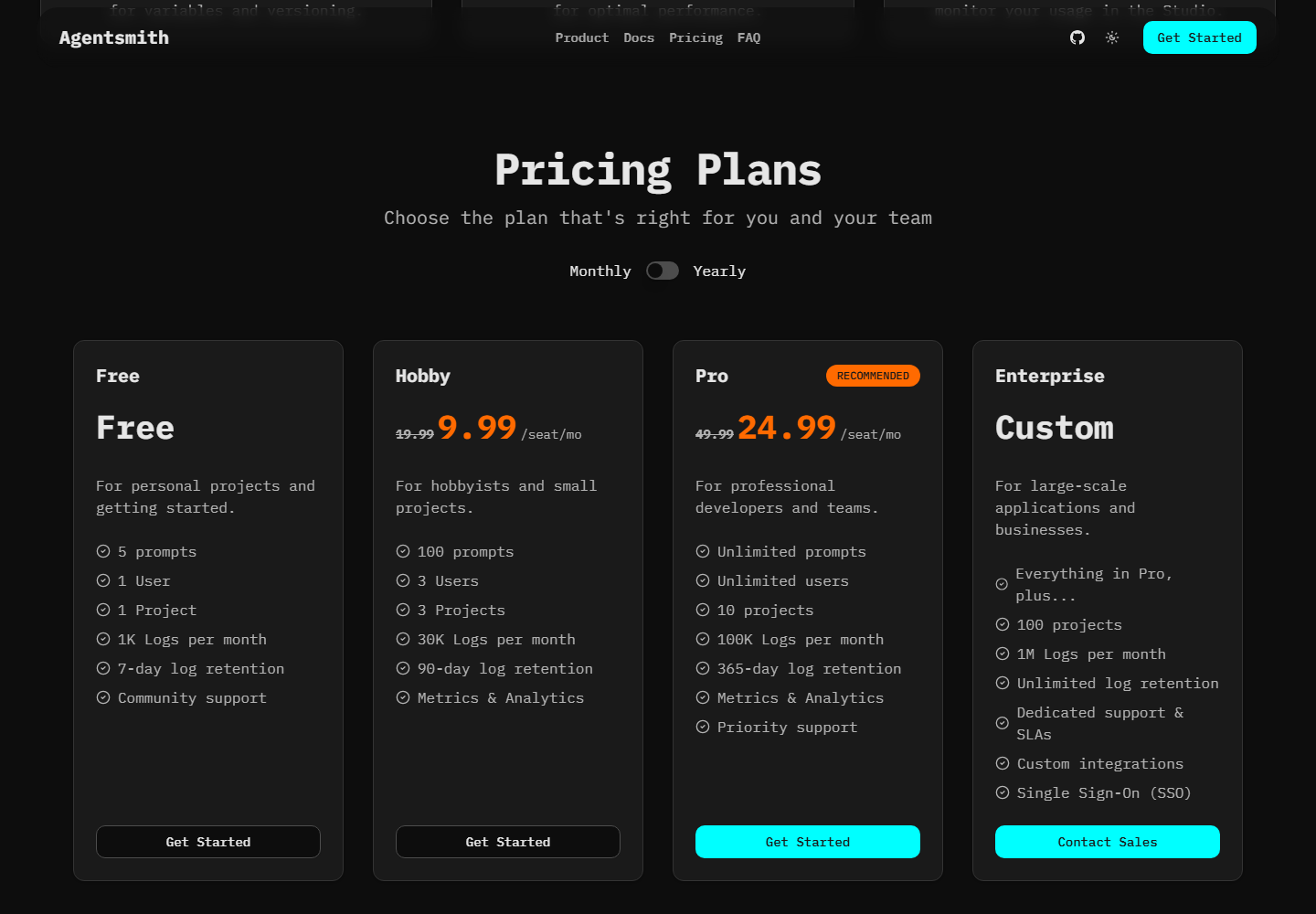 Open Source Prompt CMS pricing