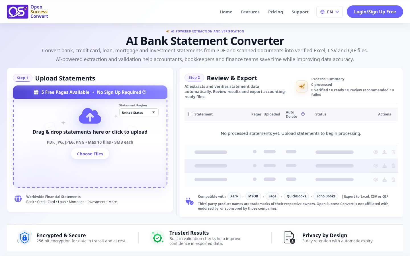 Open Success Convert Homepage