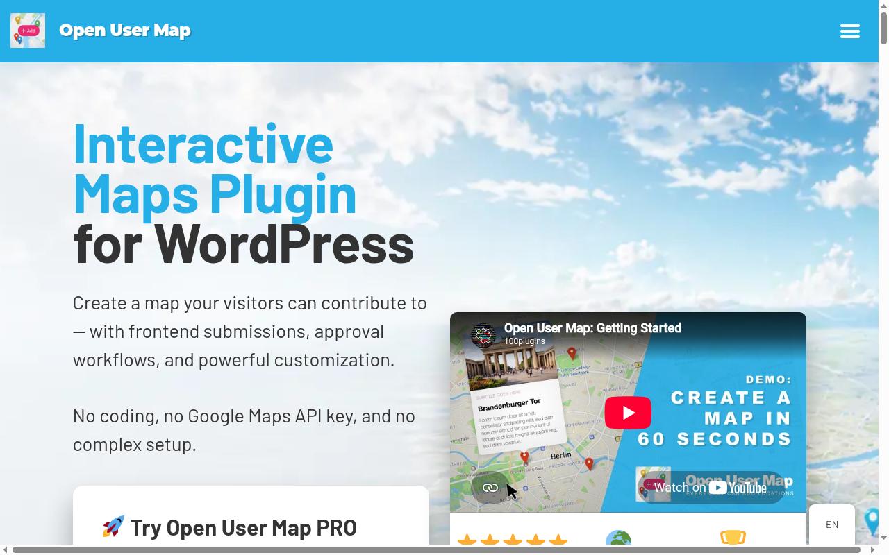 Open User Map Homepage