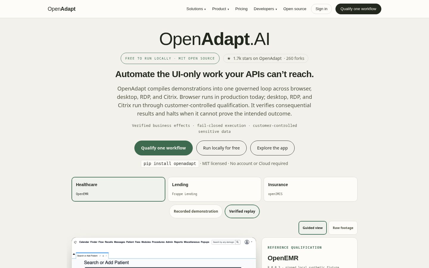 OpenAdapt.AI Homepage