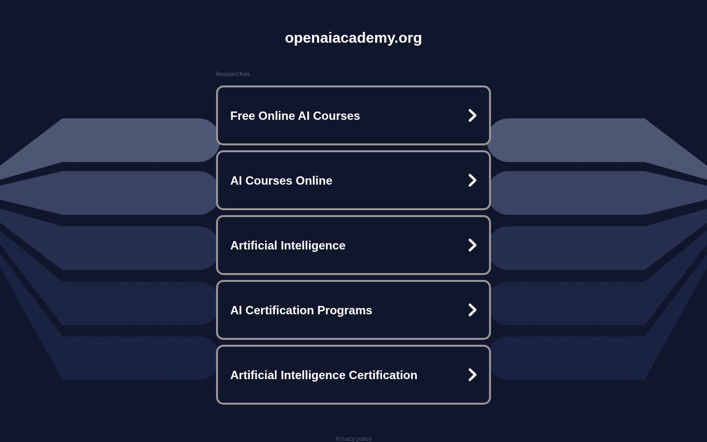 OpenAI Academy Homepage