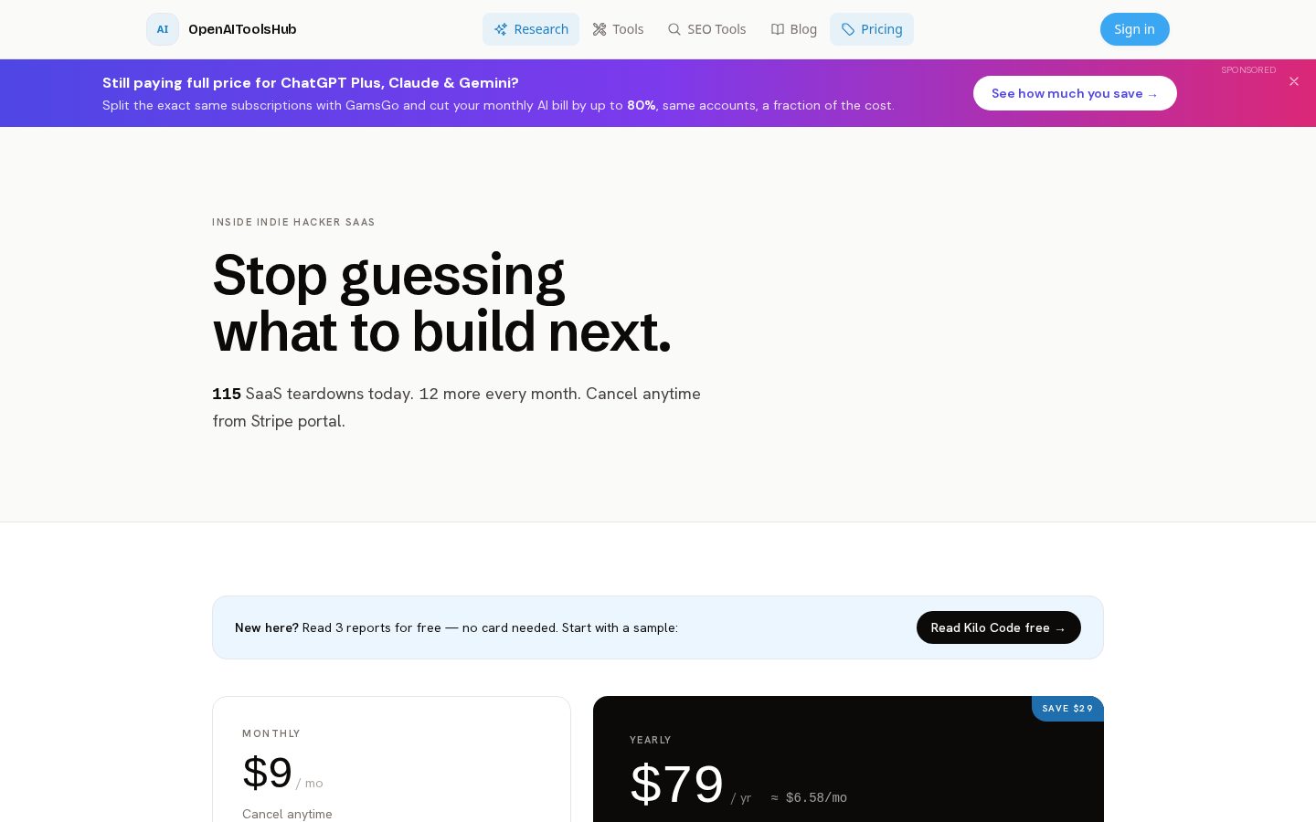 OpenAIToolsHub Pricing