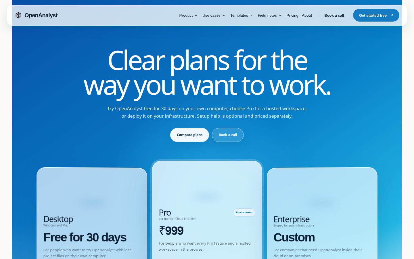 OpenAnalyst Pricing