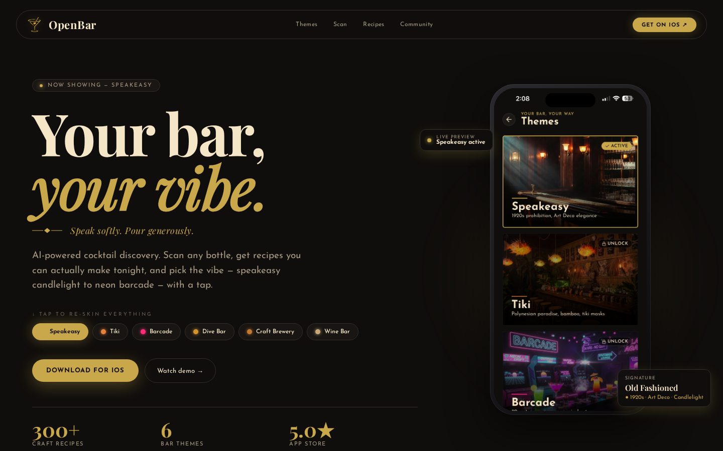 OpenBar Homepage