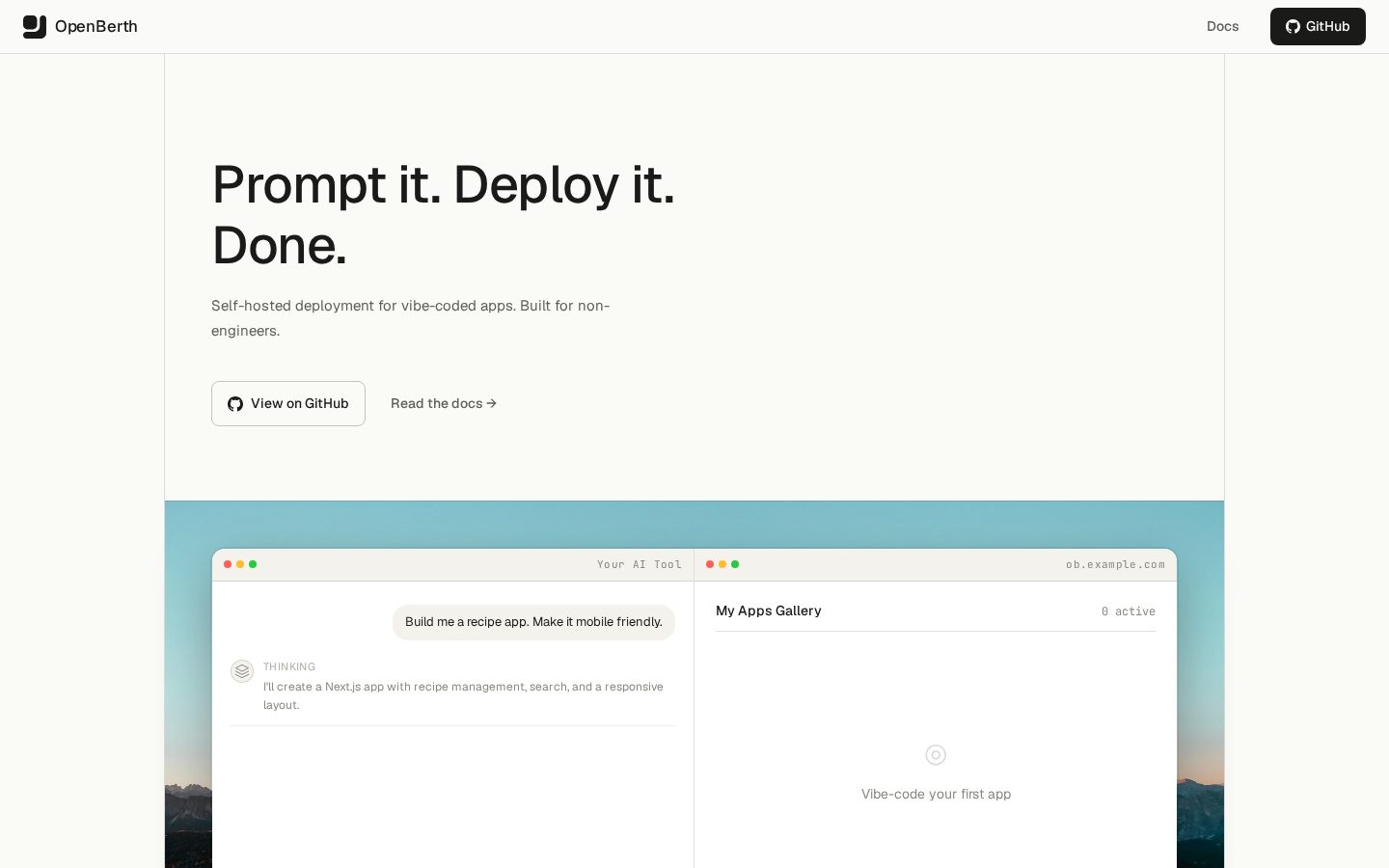 OpenBerth Homepage