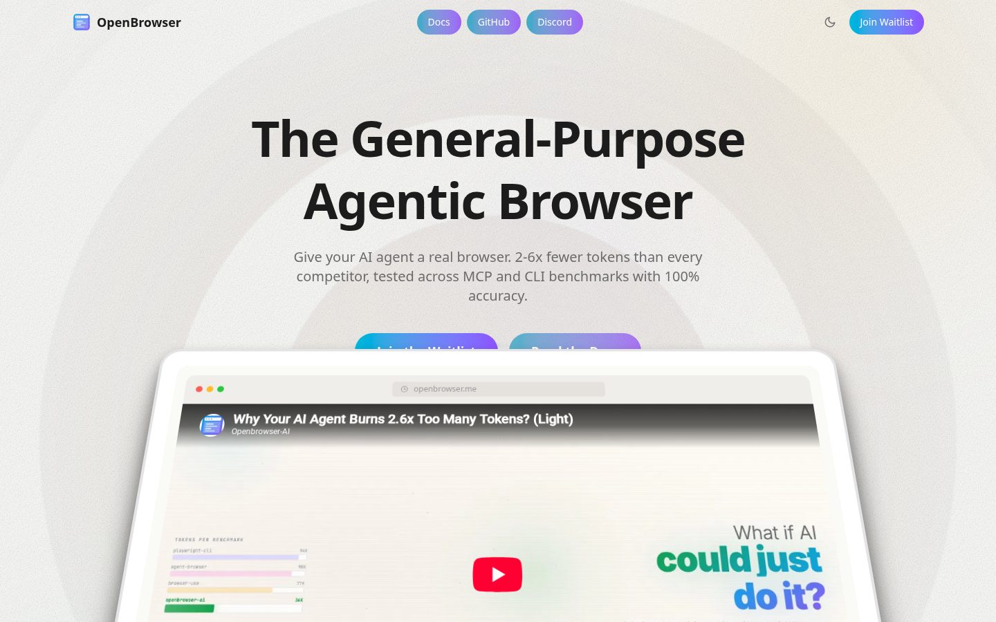OpenBrowser-AI Homepage