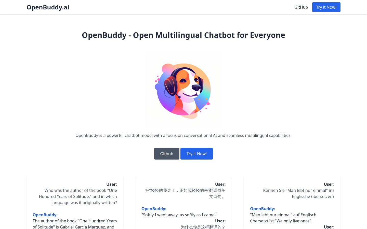 OpenBuddy.ai Homepage