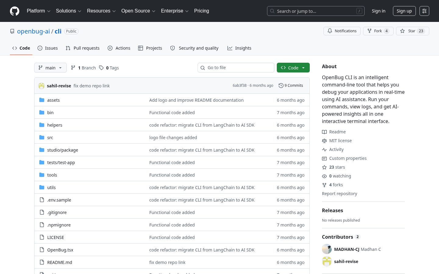 OpenBug Homepage
