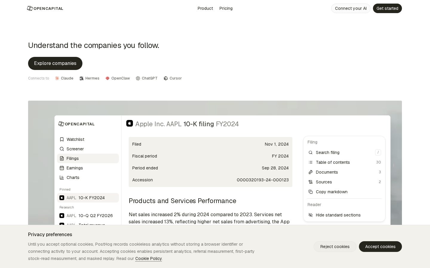 OpenCapital Homepage