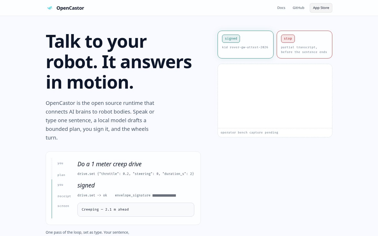 OpenCastor Homepage