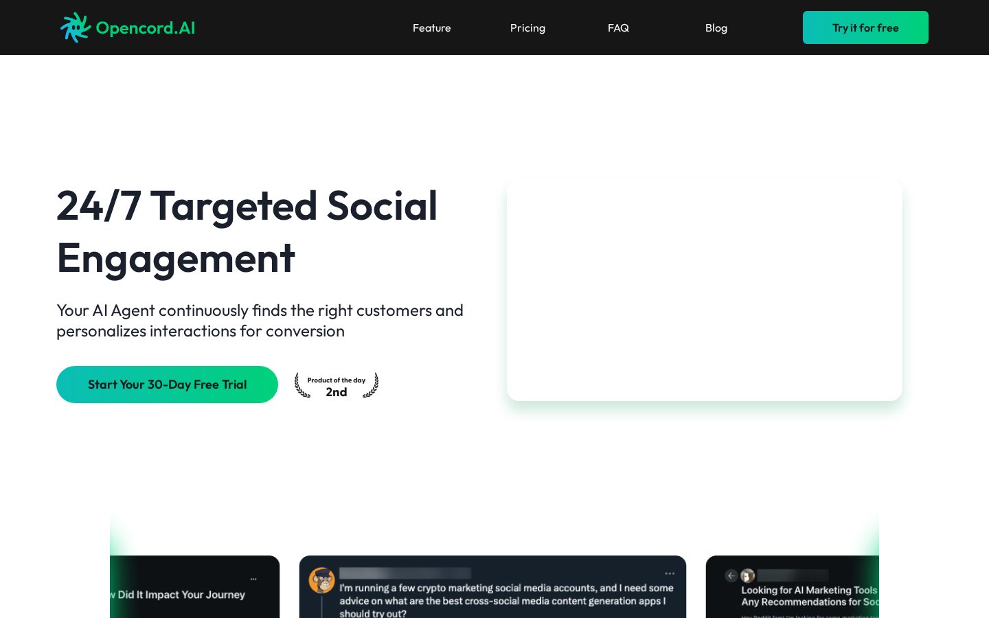 Opencord AI Homepage