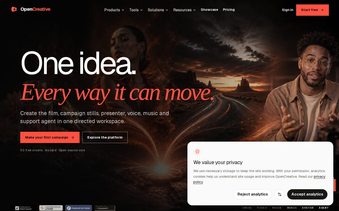 OpenCreative Homepage