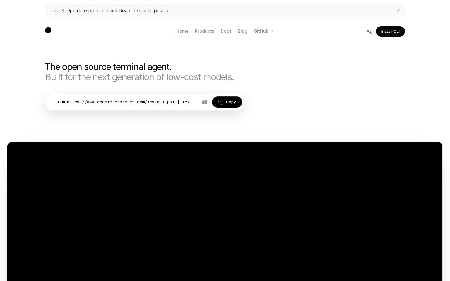 OpenInterpreter Homepage