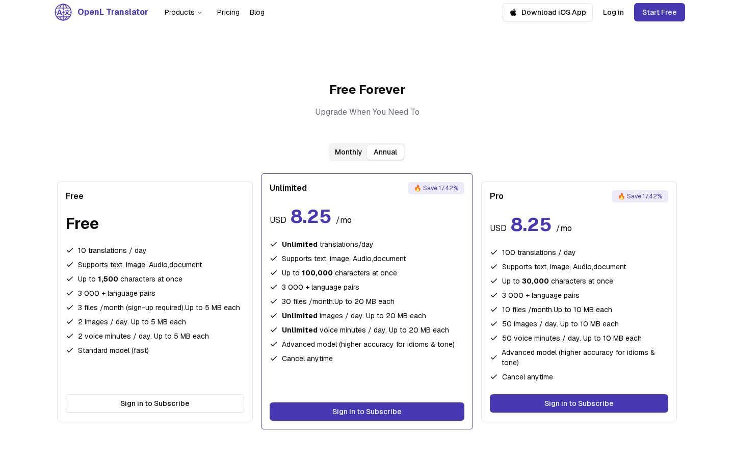 OpenL Translator Pricing