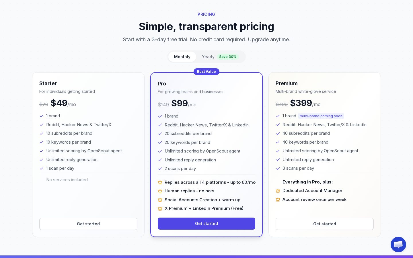 OpenScout Pricing