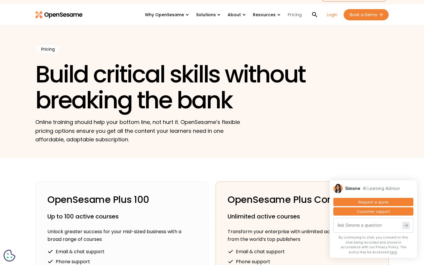 OpenSesame Pricing