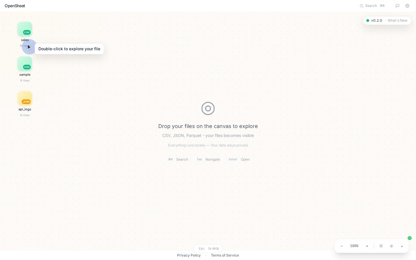 OpenSheet Homepage