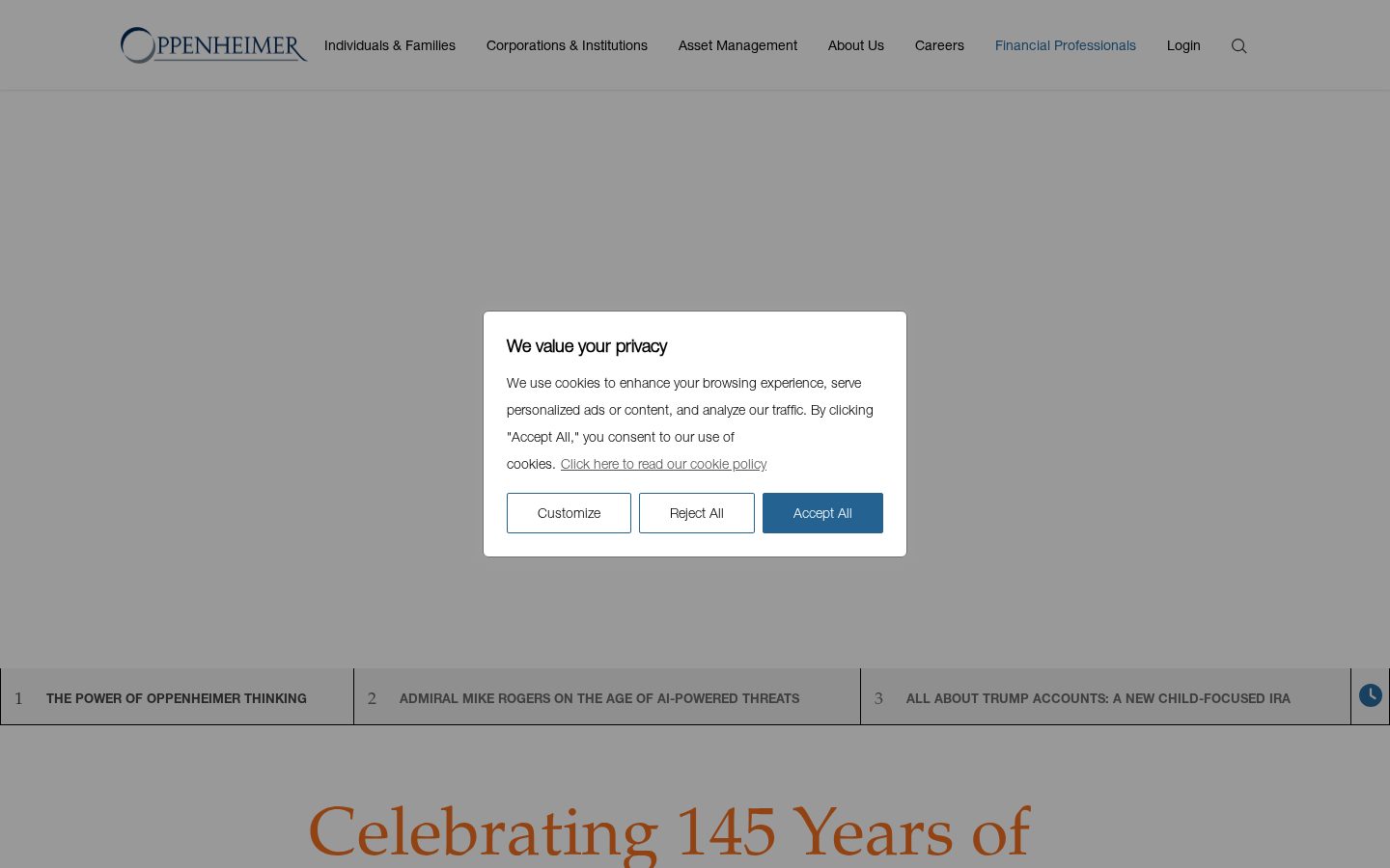 Oppenheimer Homepage