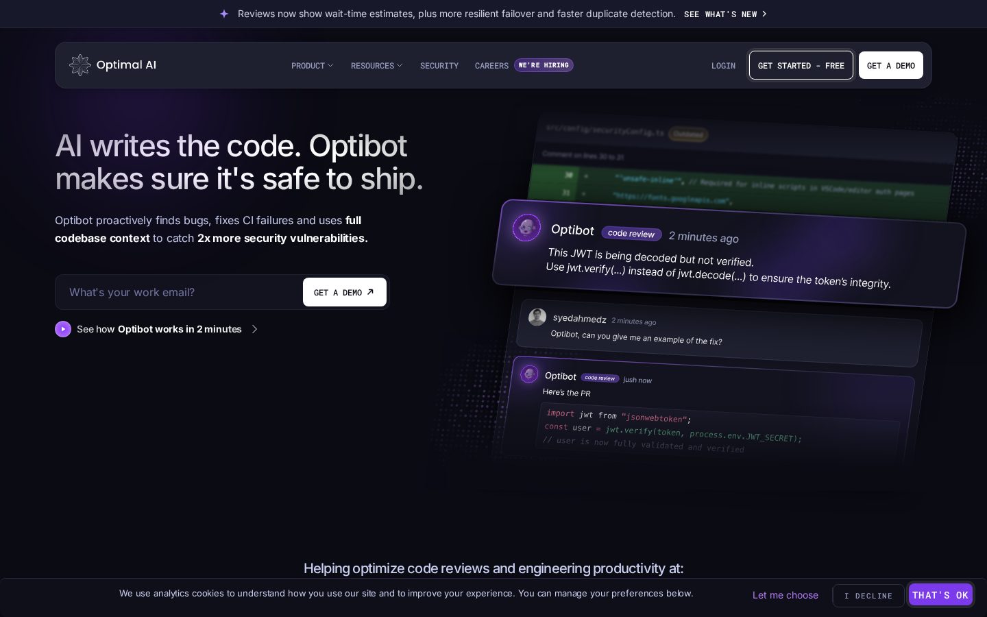 Optibot Homepage