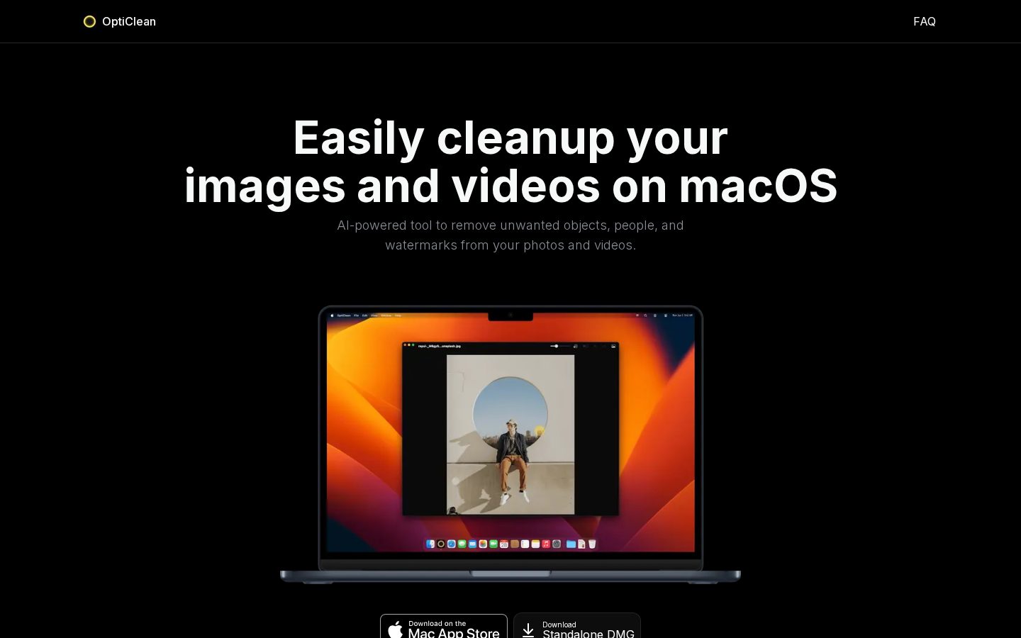 OptiClean Homepage