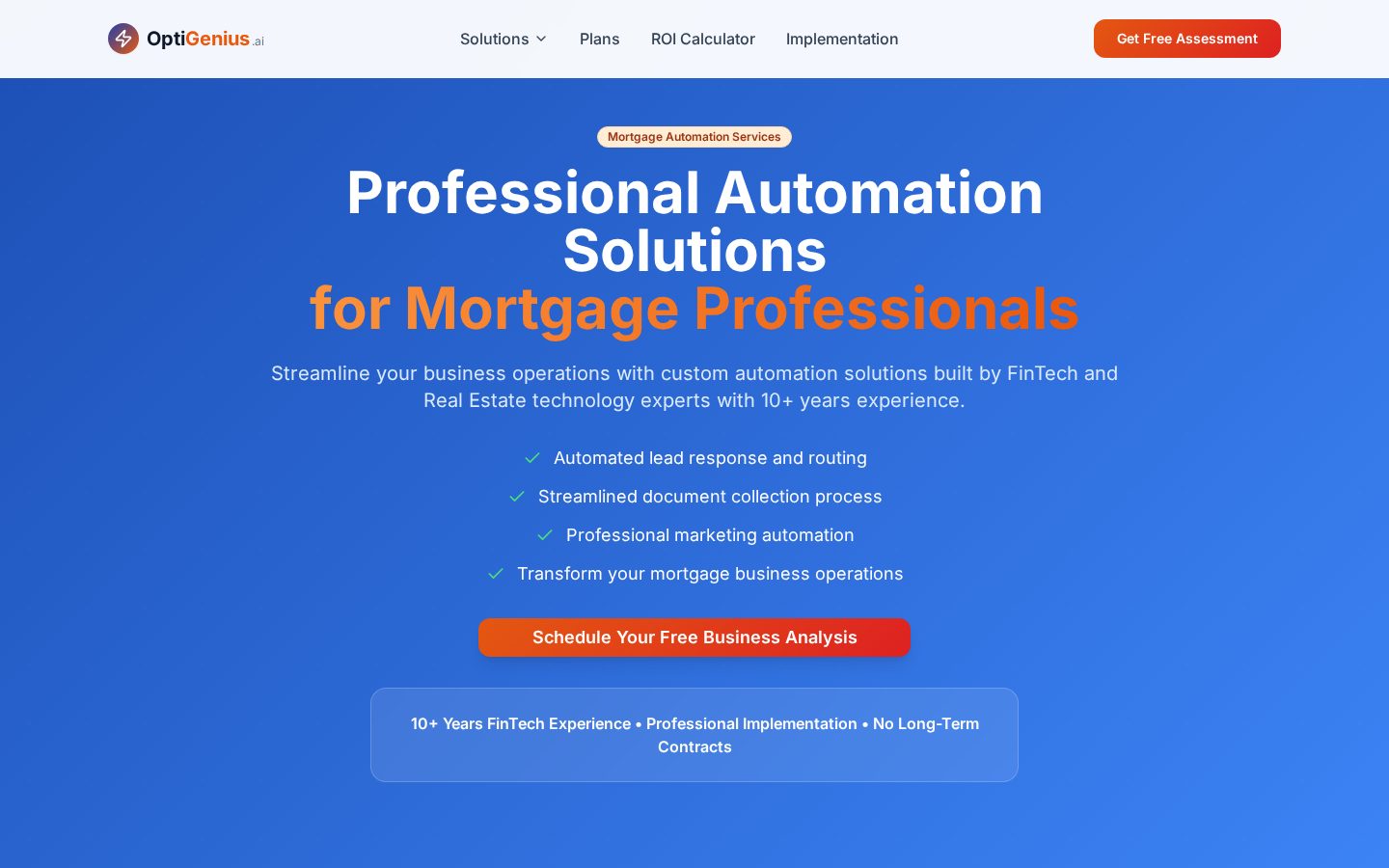 OptiGenius Homepage