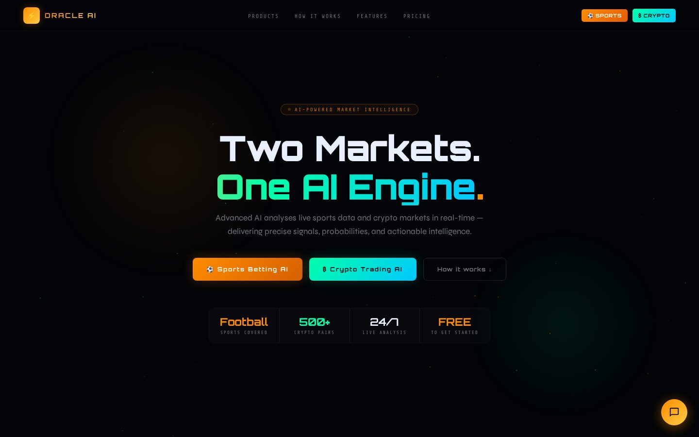 OracleBet AI Homepage