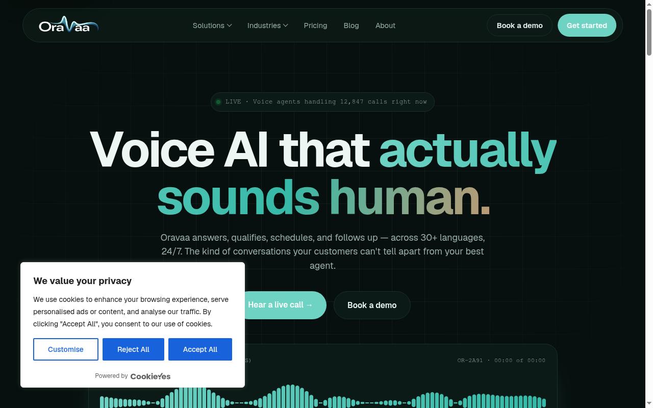 Oravaa Homepage
