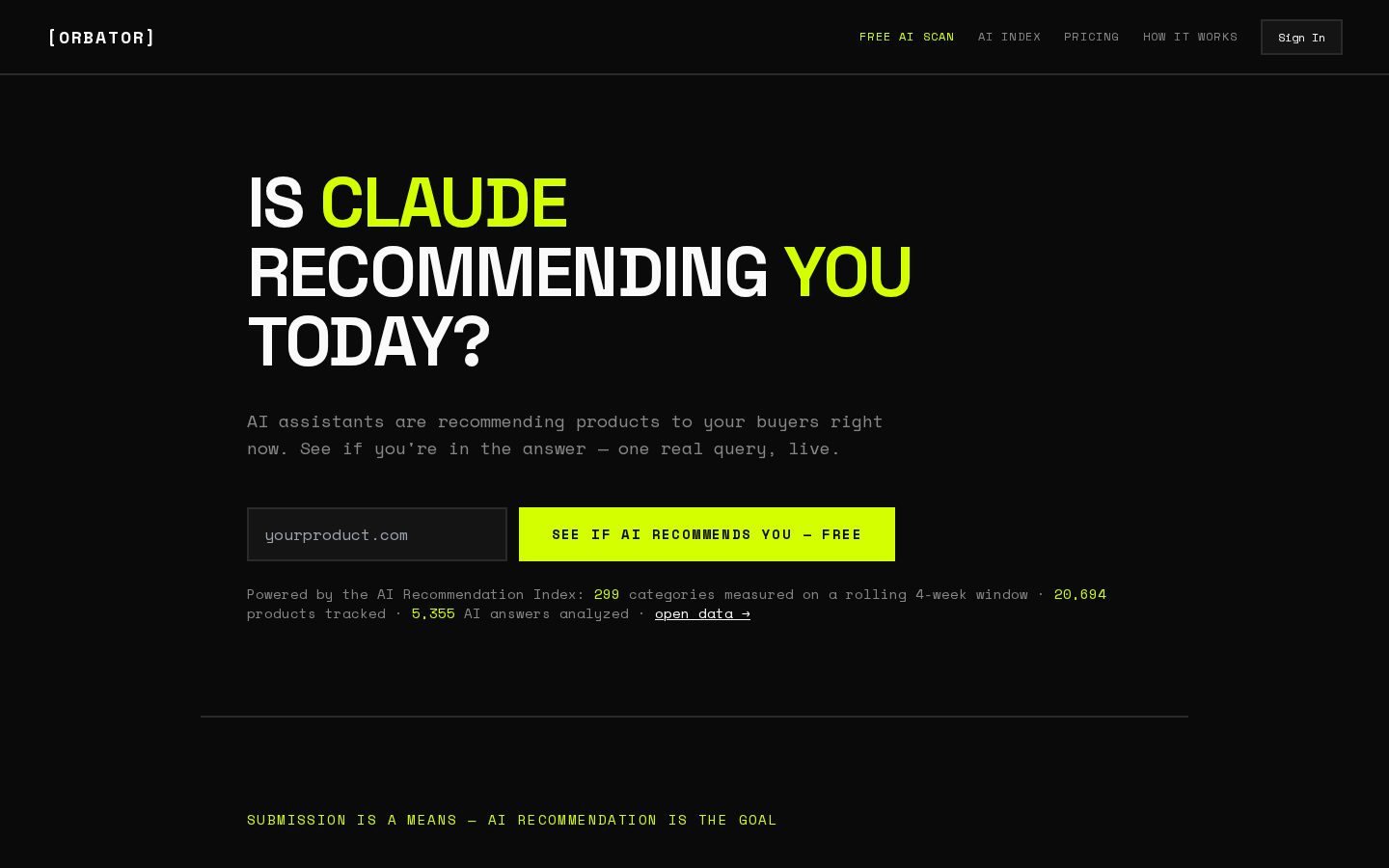 Orbator Homepage