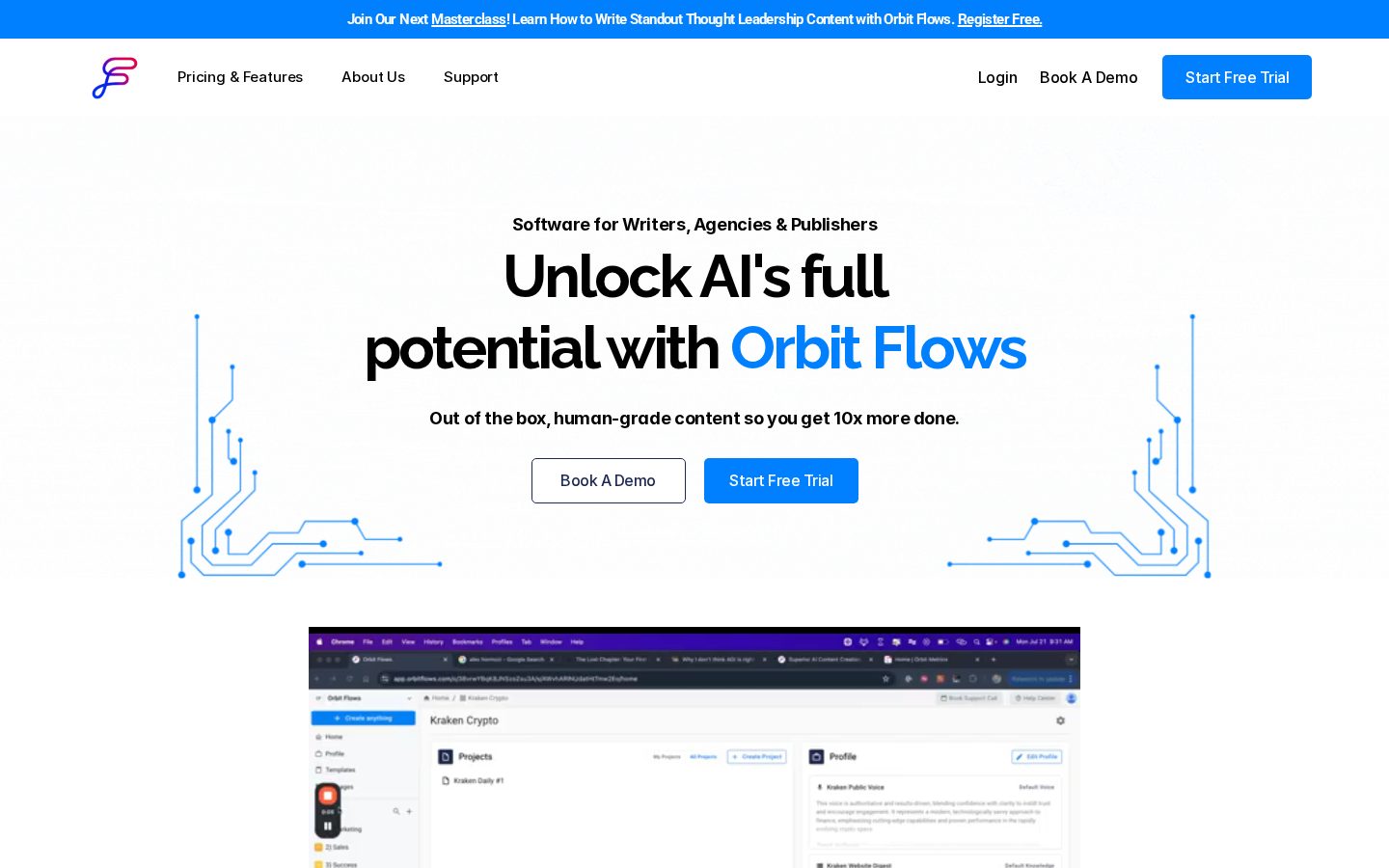 Orbit Flows Homepage