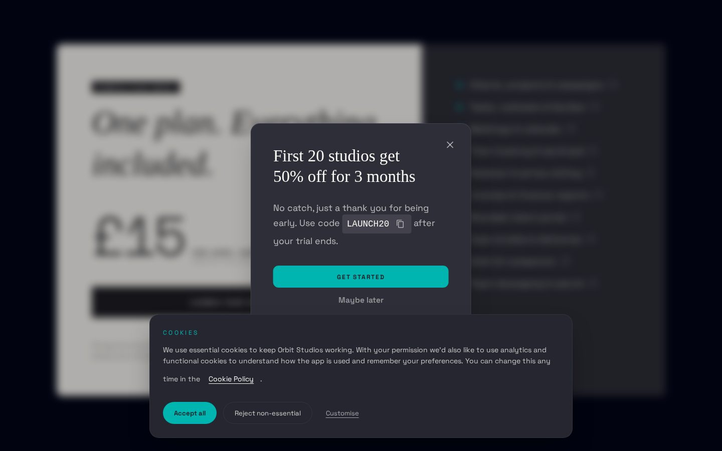 Orbit Studios Pricing