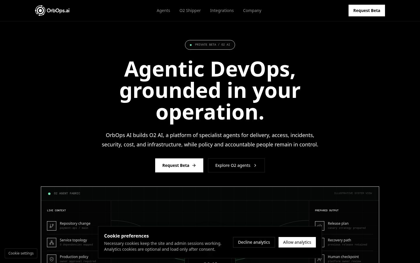 OrbOps AI Homepage