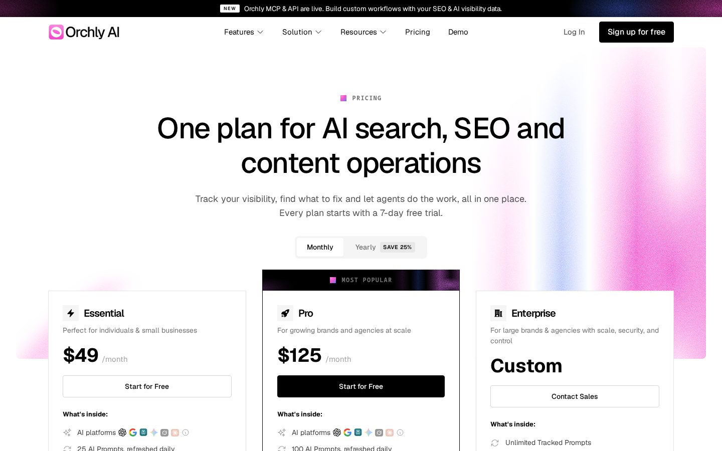 Orchly.ai Pricing