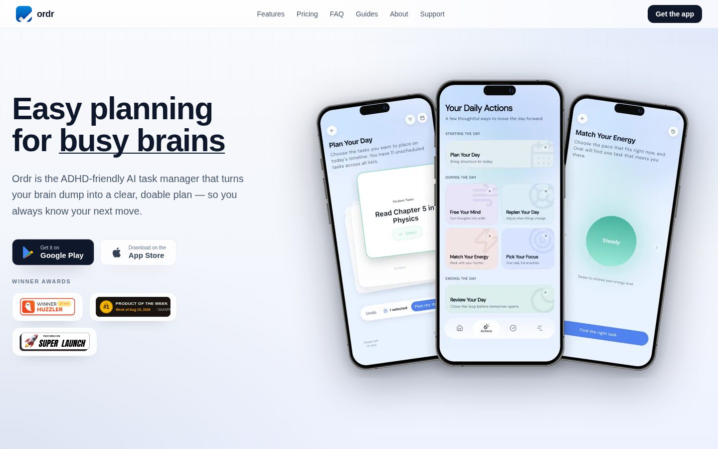 Ordr Homepage