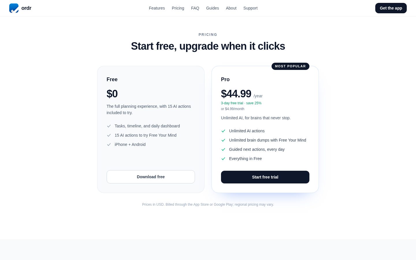 Ordr Pricing