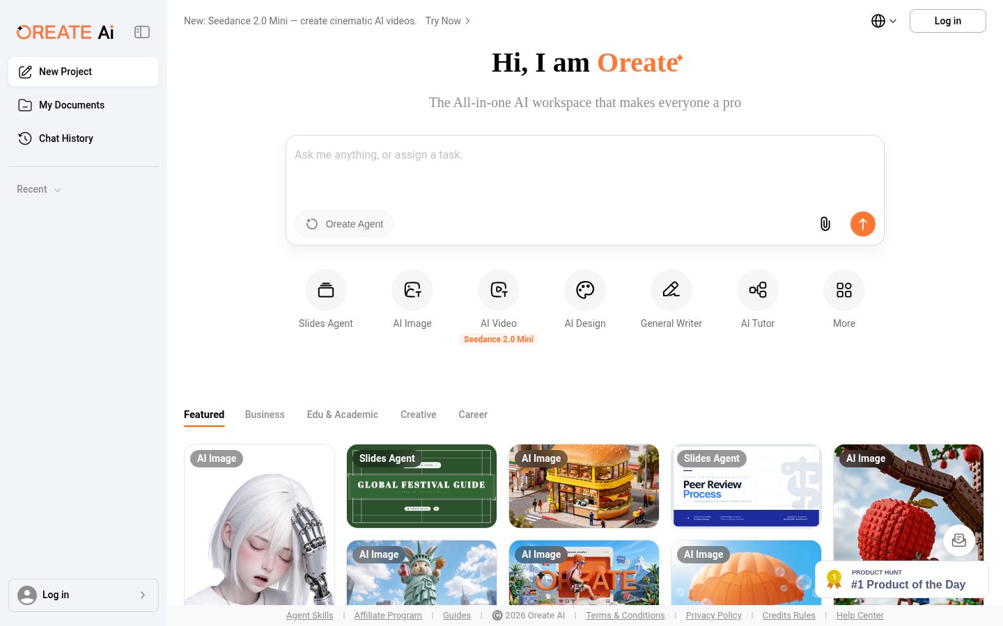 Oreate Homepage